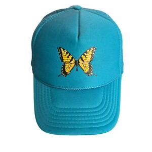 Otto Collection Teal Blue Butterfly Mesh Trucker Hat Snapback Cap 39-165